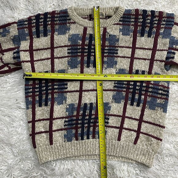 St. John's Bay Men's Multicolor Long Sleeve Sweater, XL Cross Patterned Design - Picture 2 of 3